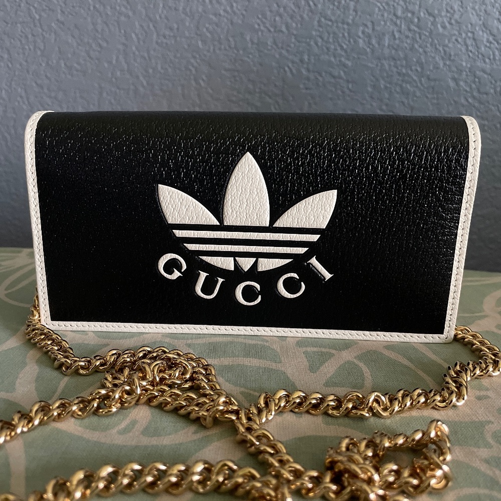 Gucci Black and White Crossbody Bag
